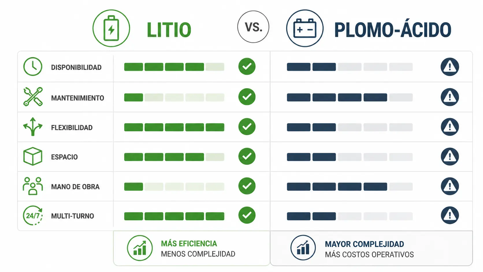 Carretilla elevadora eléctrica: litio vs plomo