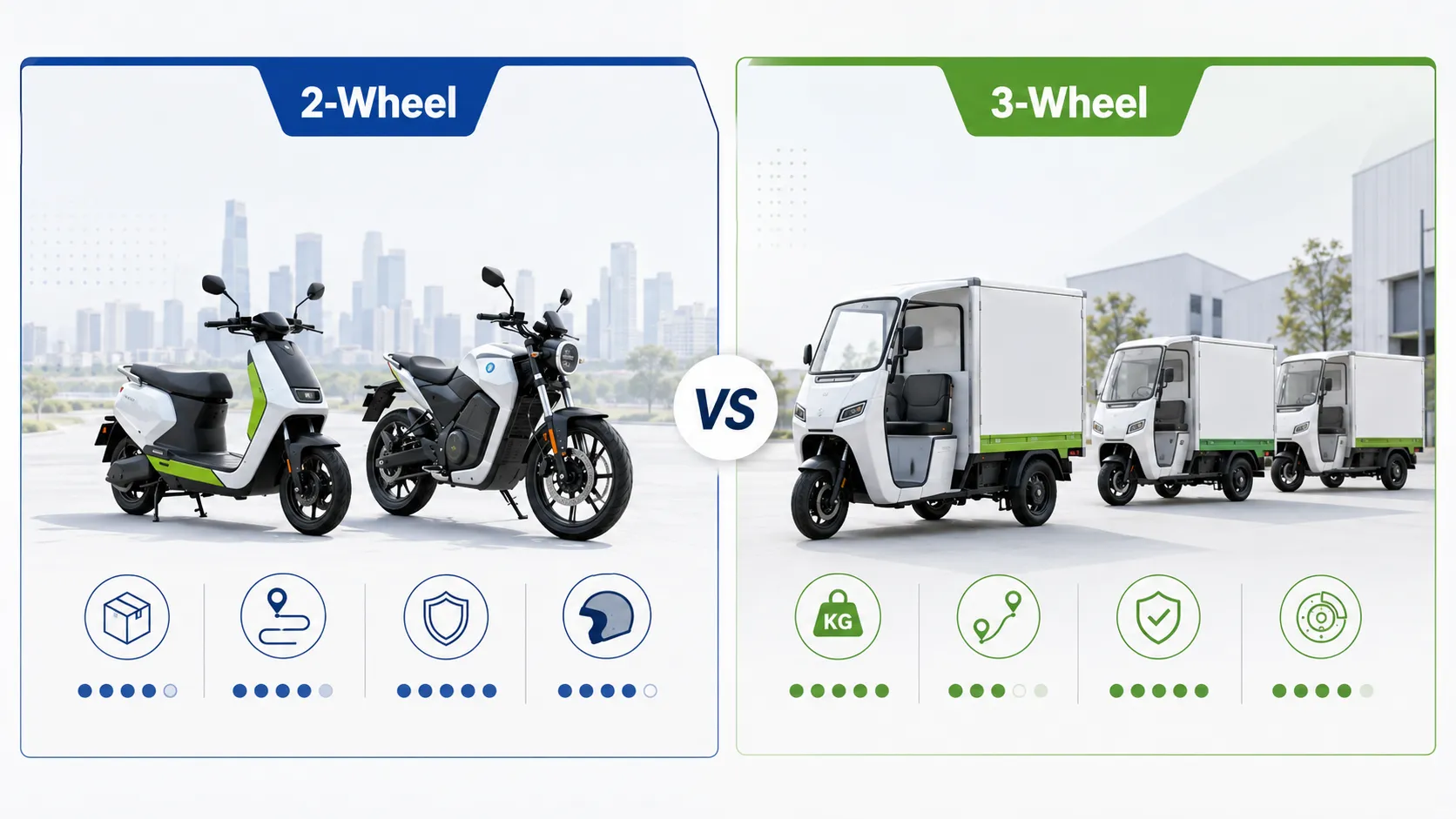 Lithium Battery Chemistry for 2-Wheel vs 3-Wheel