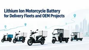 Lithium Ion Motorcycle Battery for Delivery Fleets