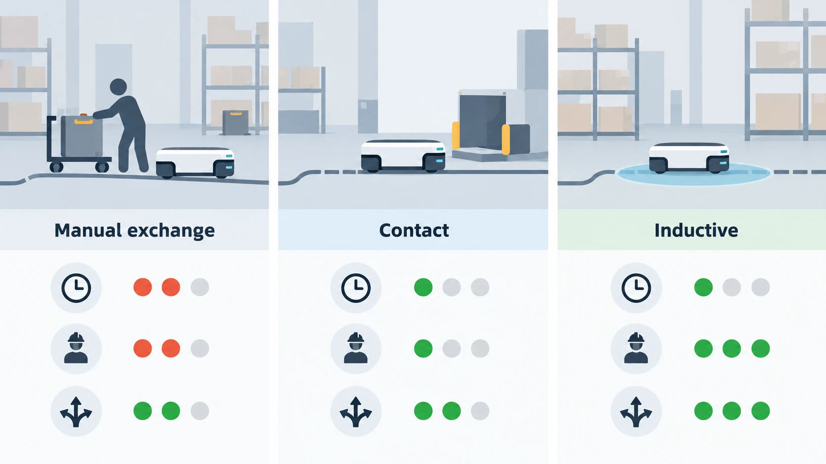 AGV Battery Charging Systems: Three Workflow Options