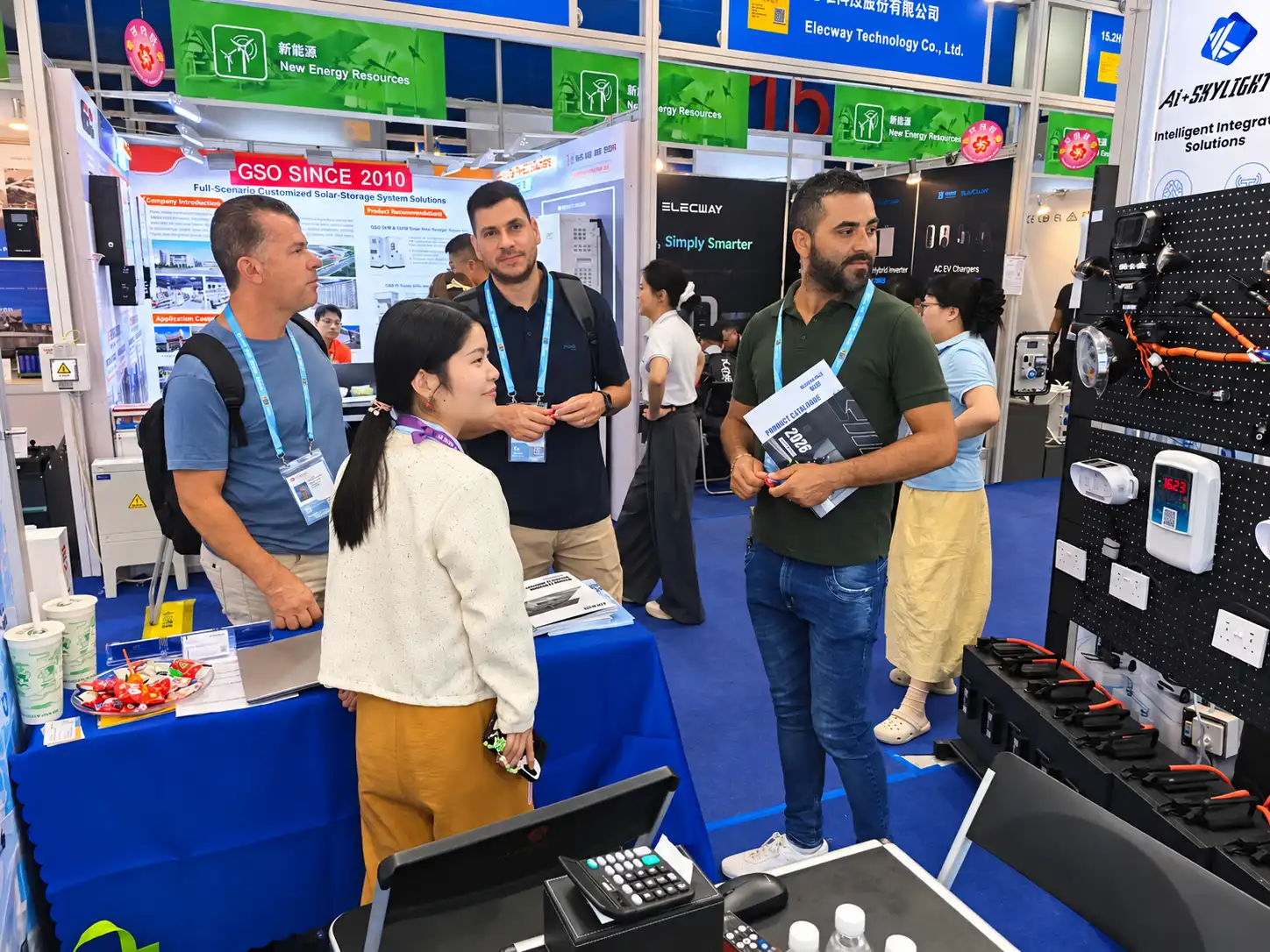Lithium Battery Display at the Canton Fair in China