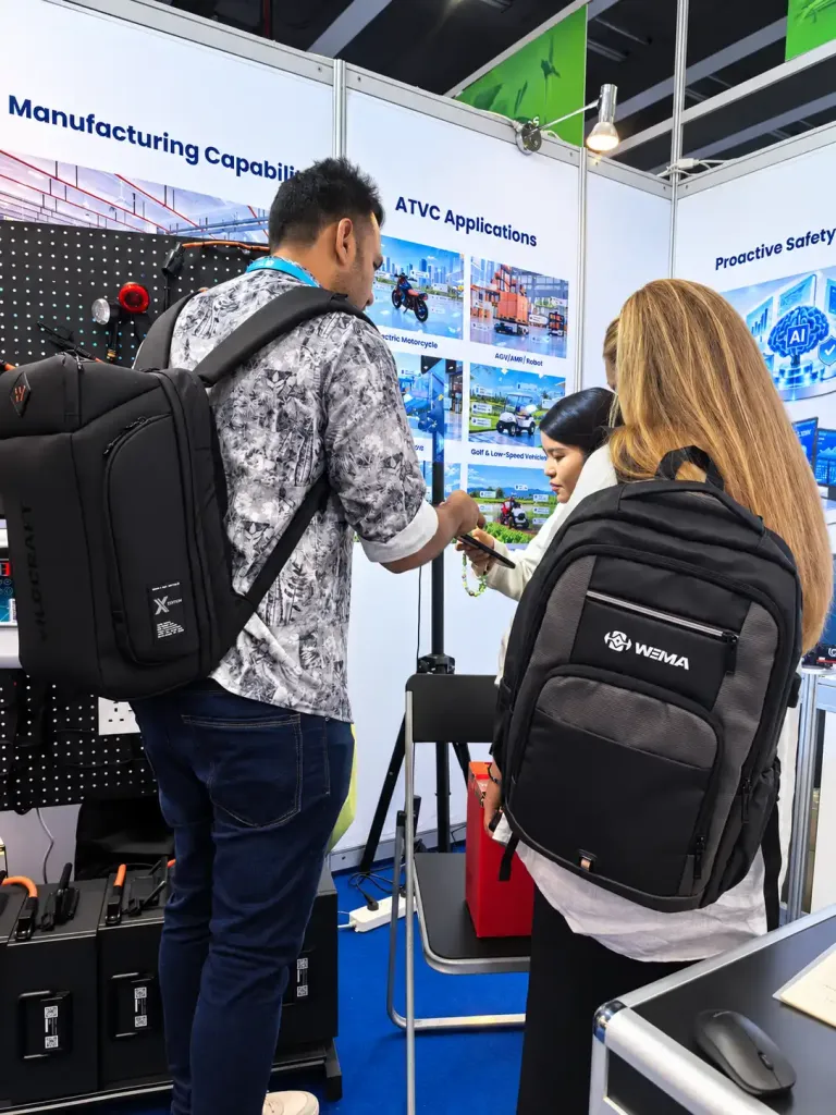 Battery Brochure Review at the Canton Fair in China