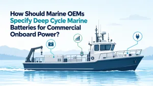 Deep Cycle Marine Battery for Commercial OEM Vessels