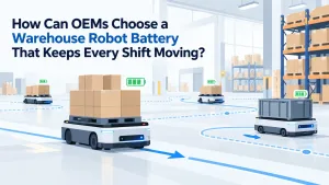 Warehouse robot battery for uninterrupted fleet shifts